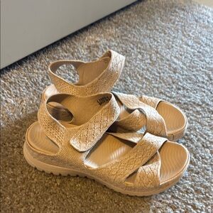 Beige Strappy Sandals